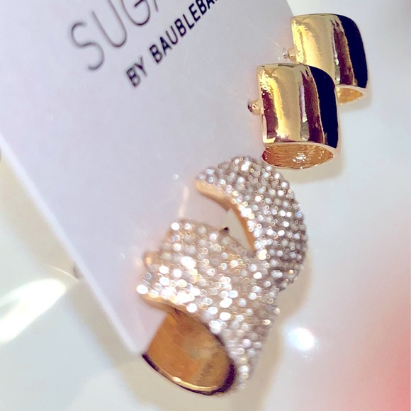 Sugarfix by (2 Sets)Baublebar Earrings Nickel Free Beautiful! NWT - Picture 3 of 5